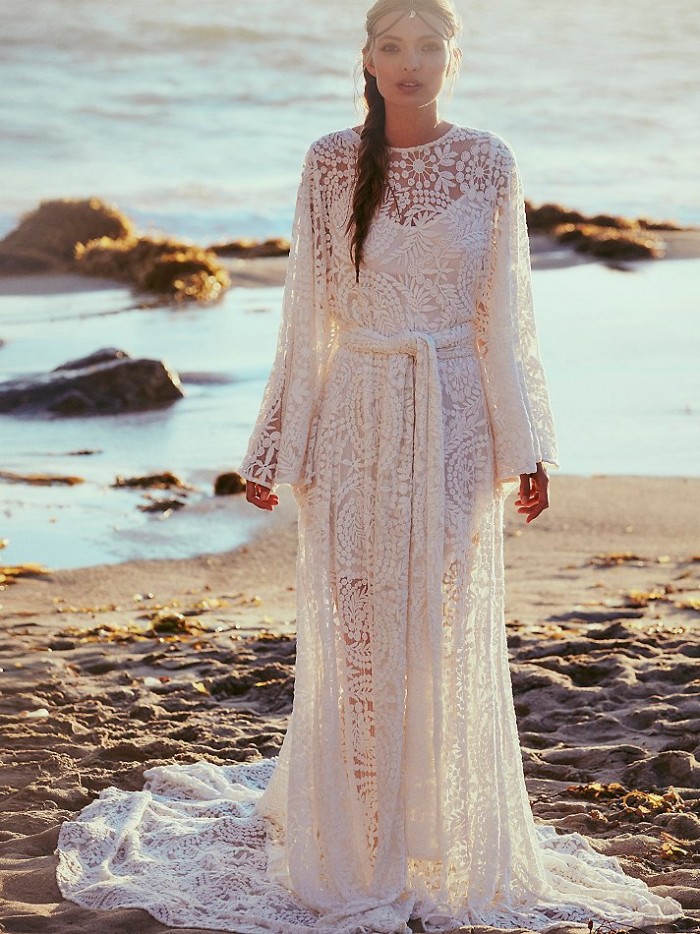 A bohemian wedding dress