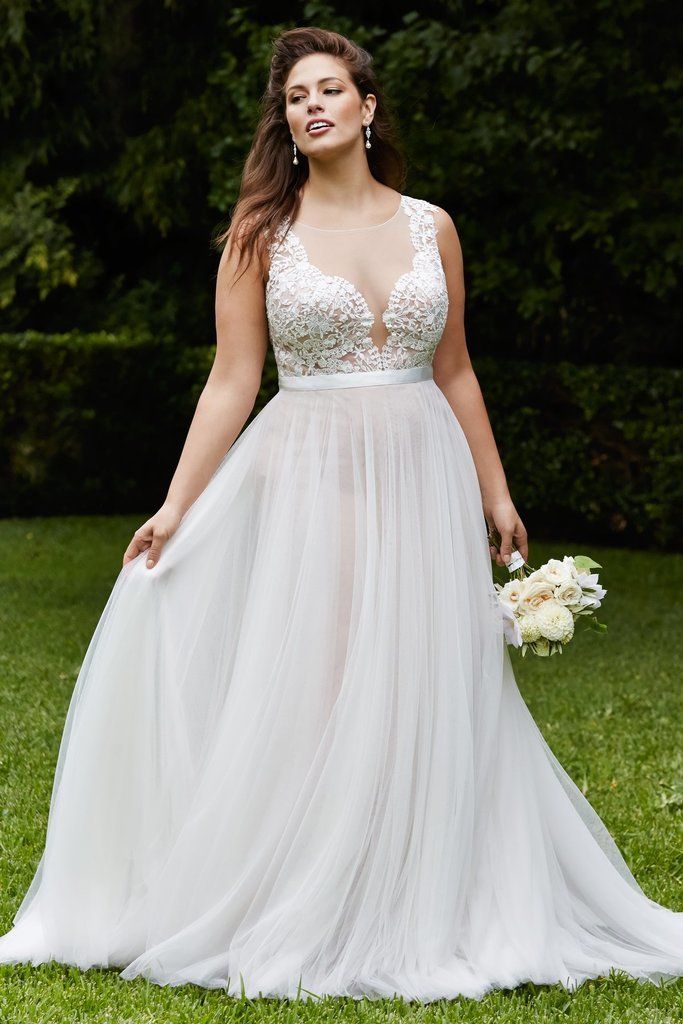 A sexy plus size wedding dress