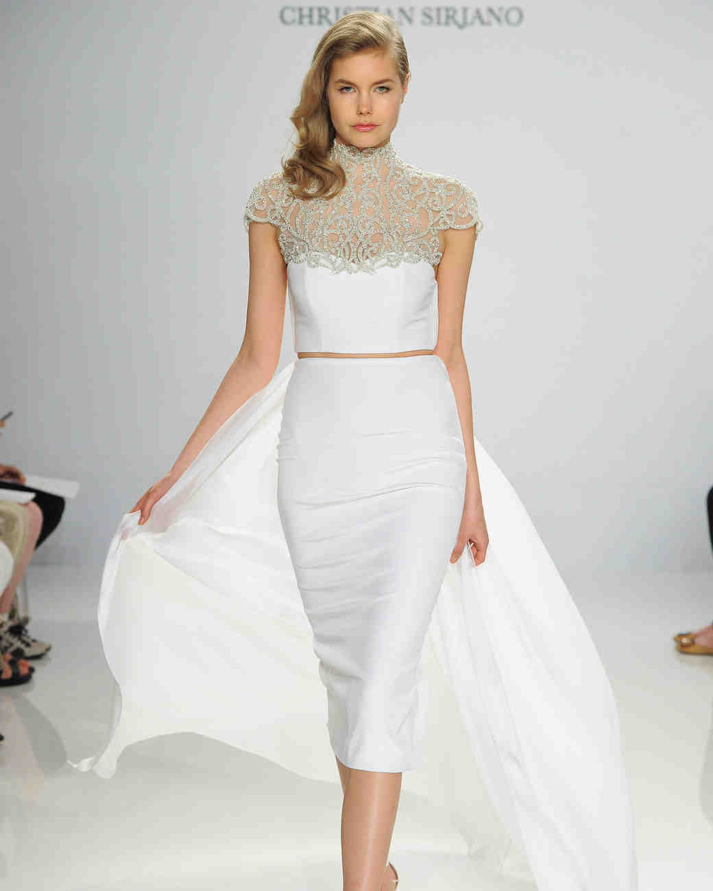 A two-pieces wedding dress