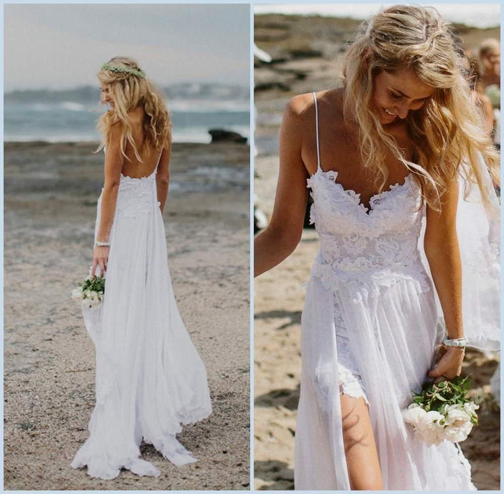 A beach wedding dress