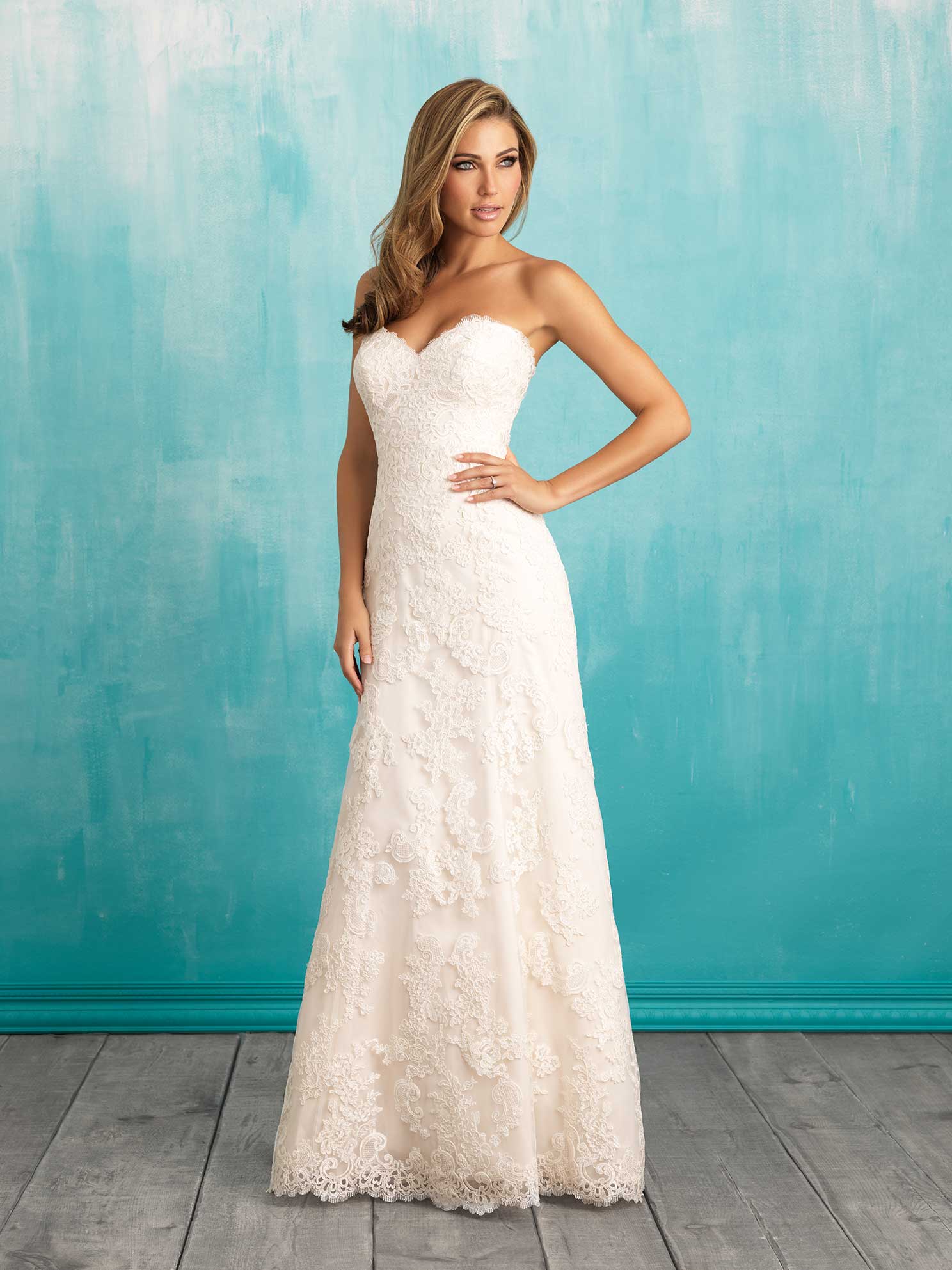 A lace dress by Allure Bridal