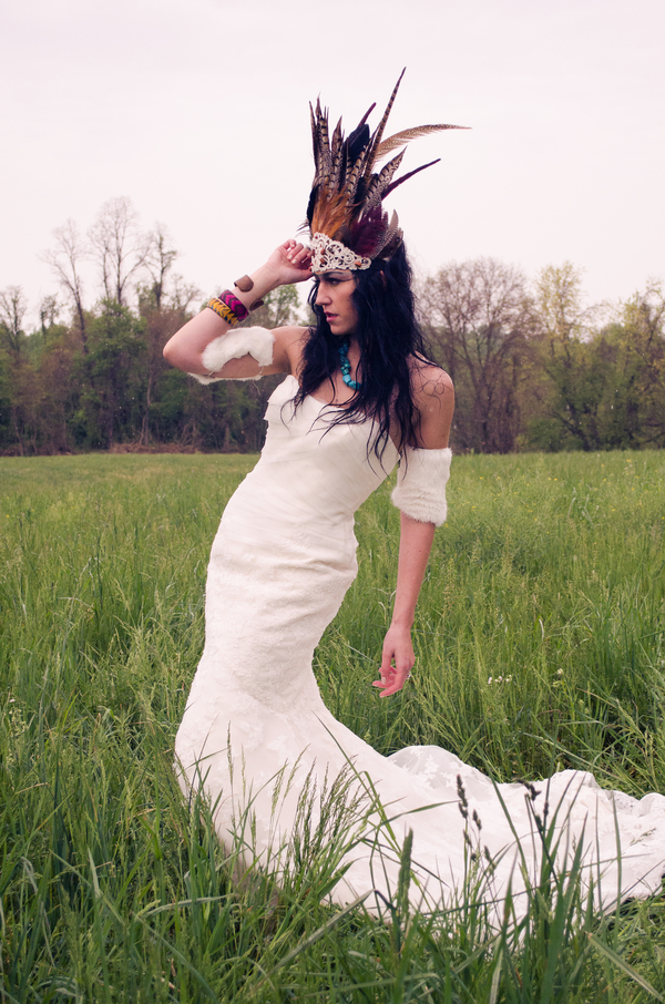 A Native American wedding dress