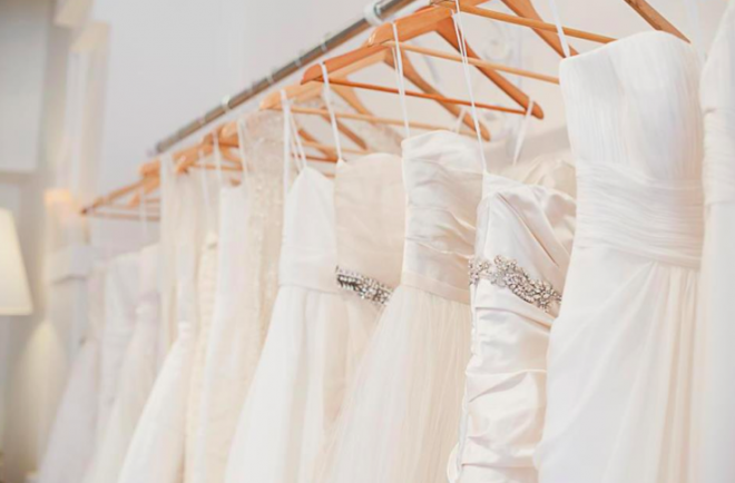 Shades of white wedding dresses
