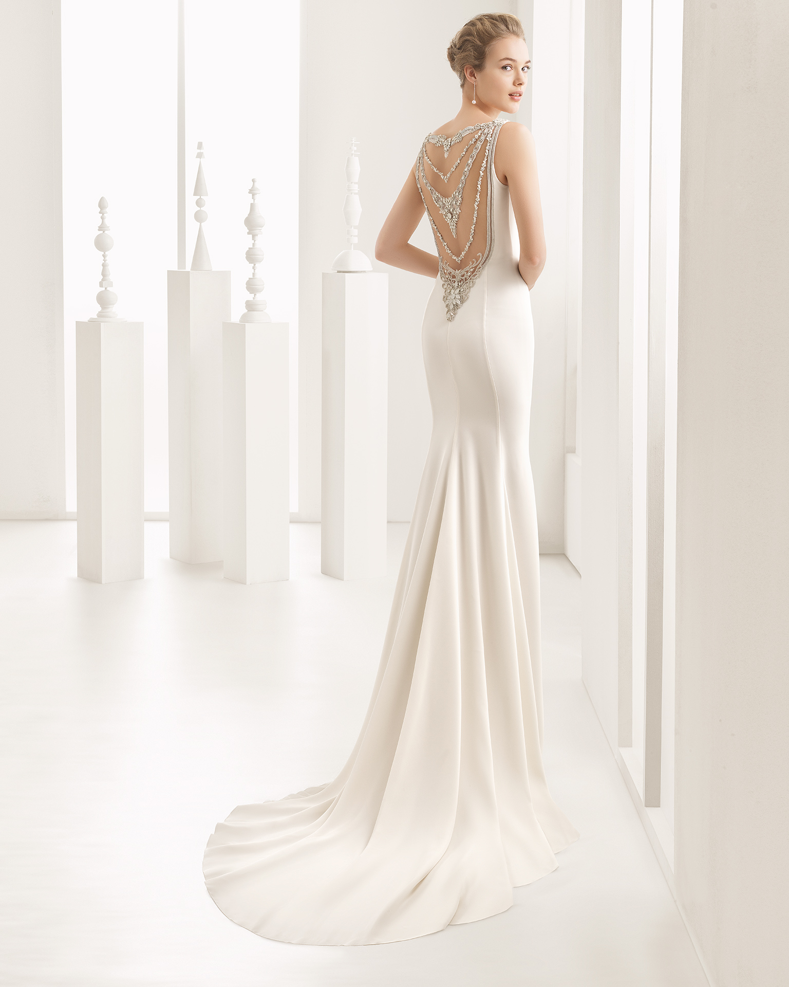 Rosa Clara wedding gown with beaded back