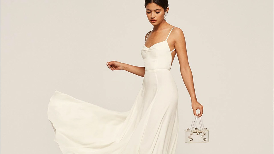 simple wedding dresses not white