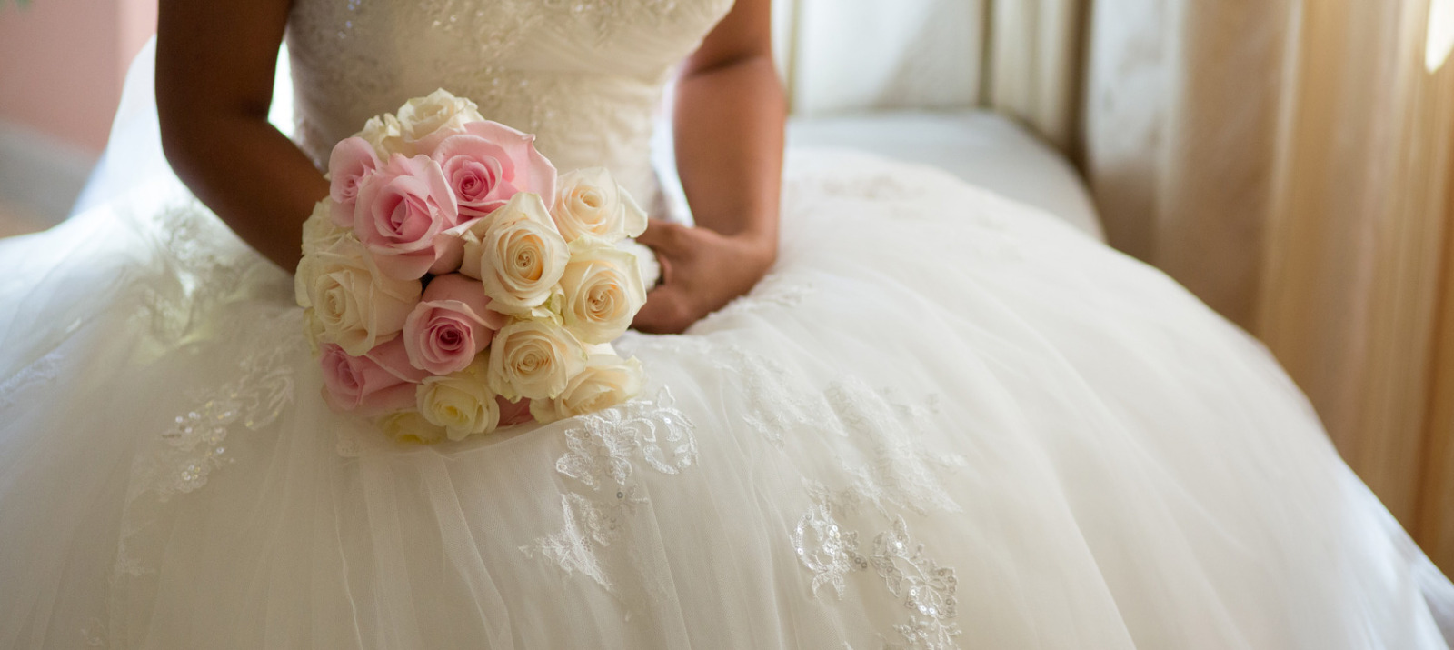 Image of wedding dress dry cleaning