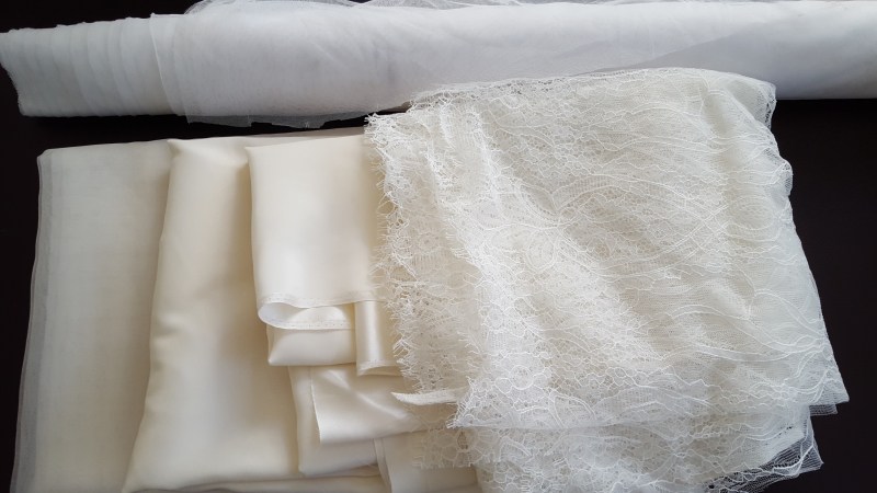 The wedding gown fabrics
