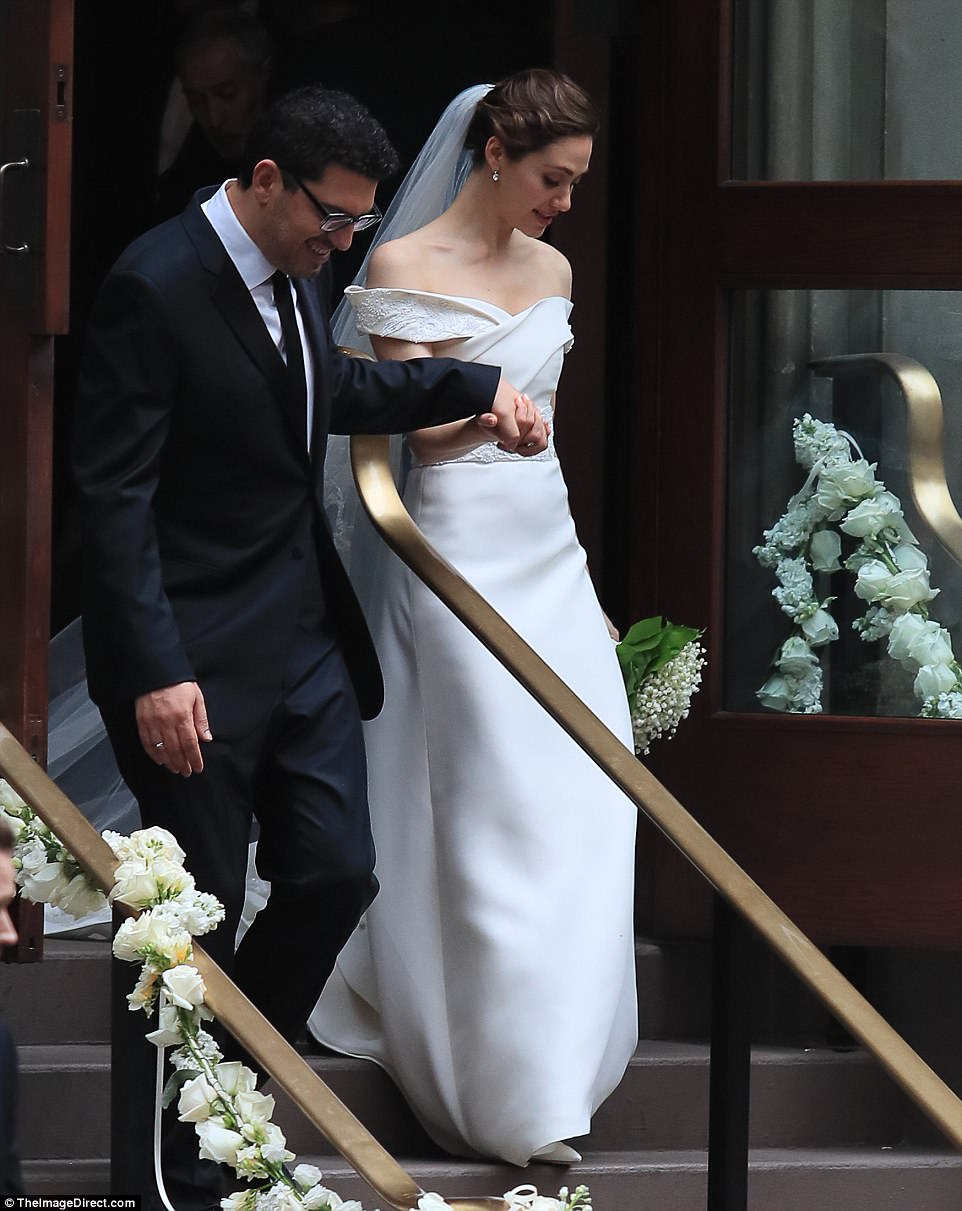 Emmy Rossum's wedding gown