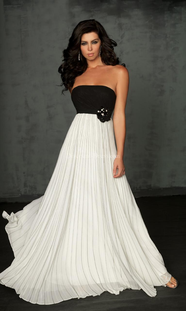 Empire waist strapless wedding gown