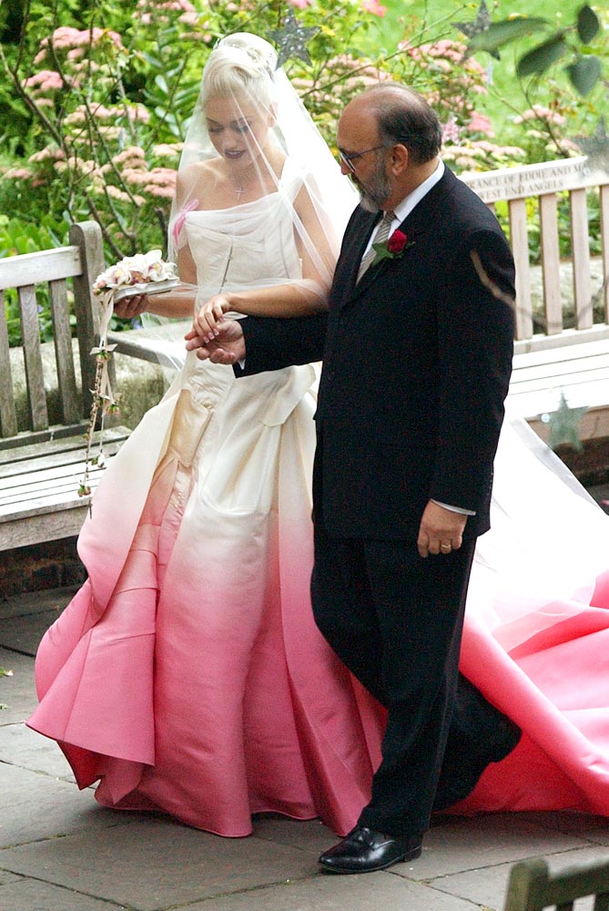Gwen Stefani's wedding ombre dress