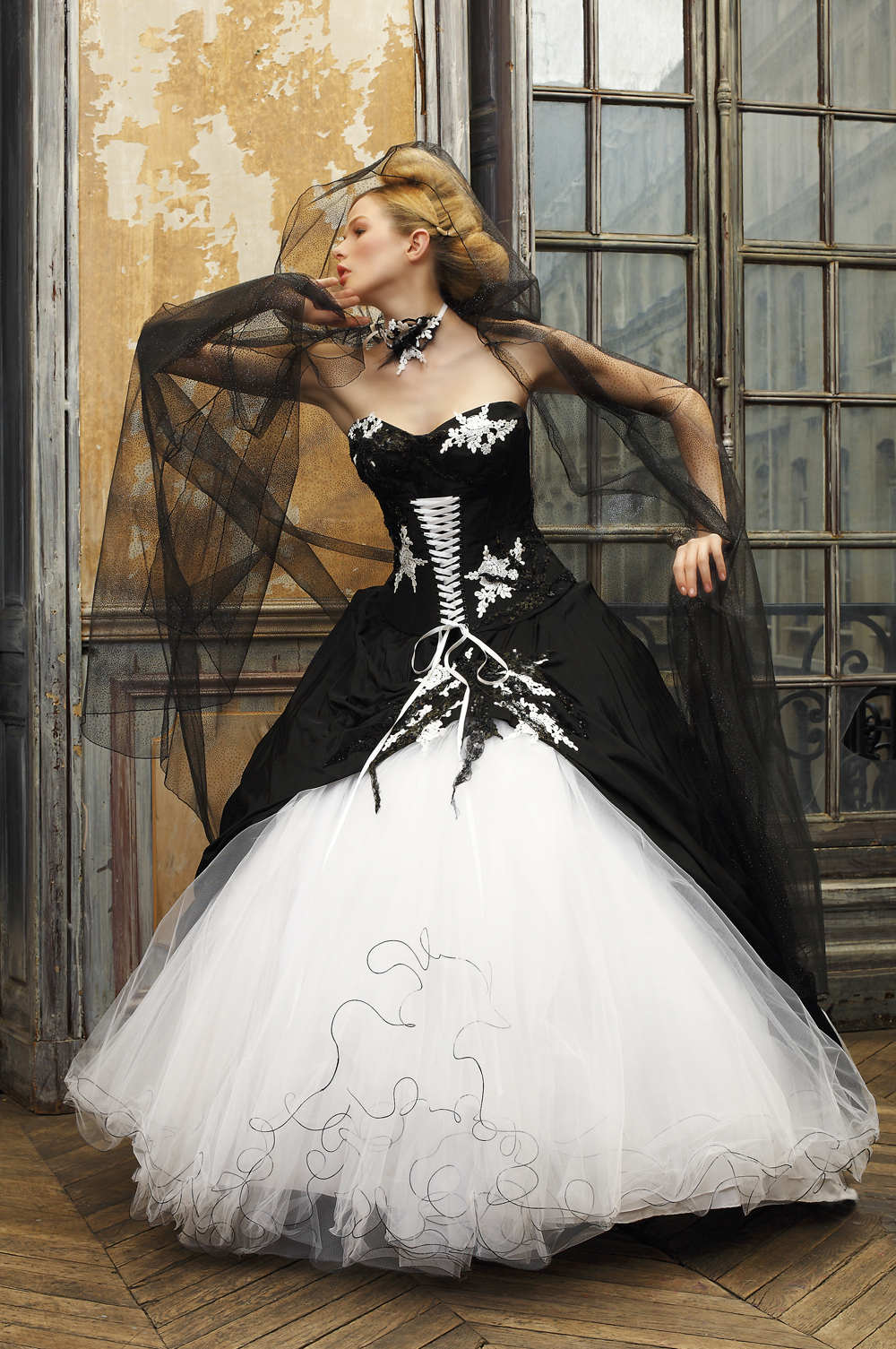 Vintage gothic wedding dress