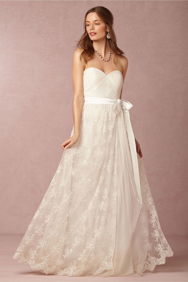 Wedding Dress with Lace Skirt