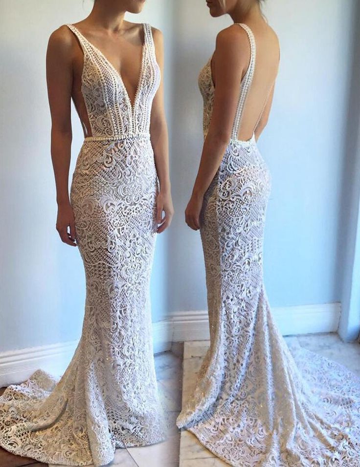 Sexy lace wedding gown