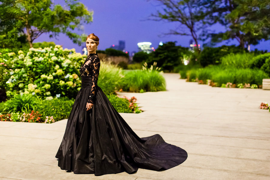 A black wedding dress