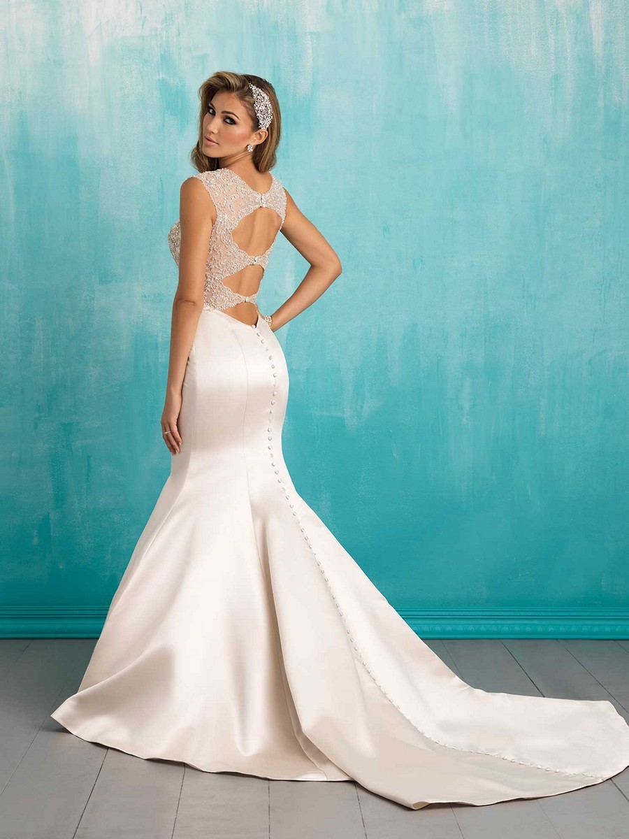 Allure Bridals dress with multi cutout back