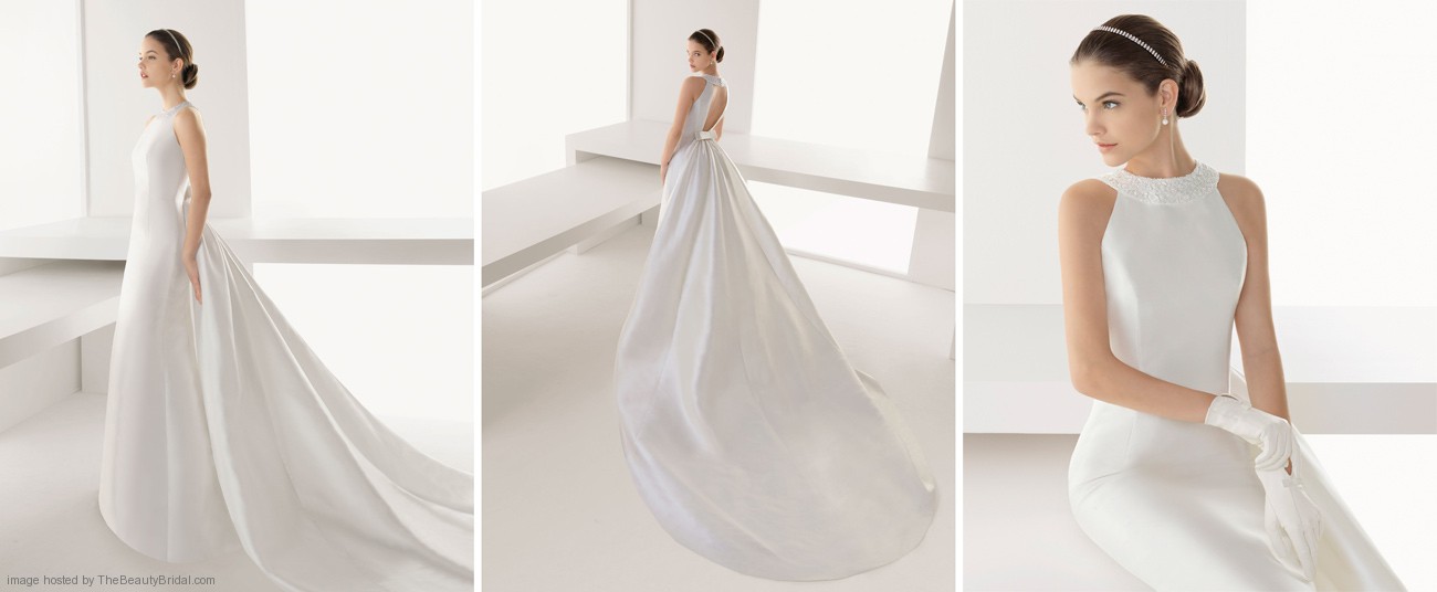 Stark white wedding dress