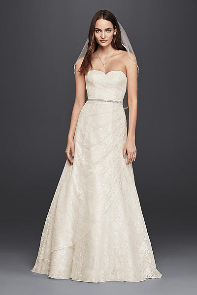 Allover lace wedding dress