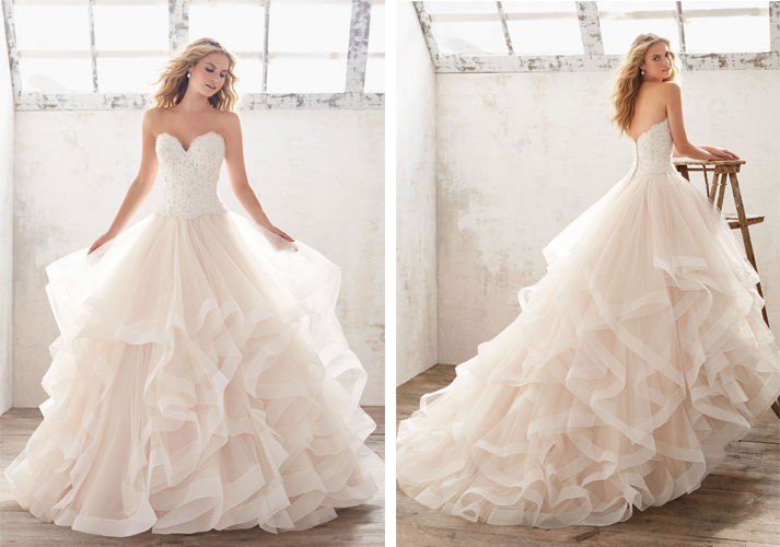 A beautiful ball gown wedding dress