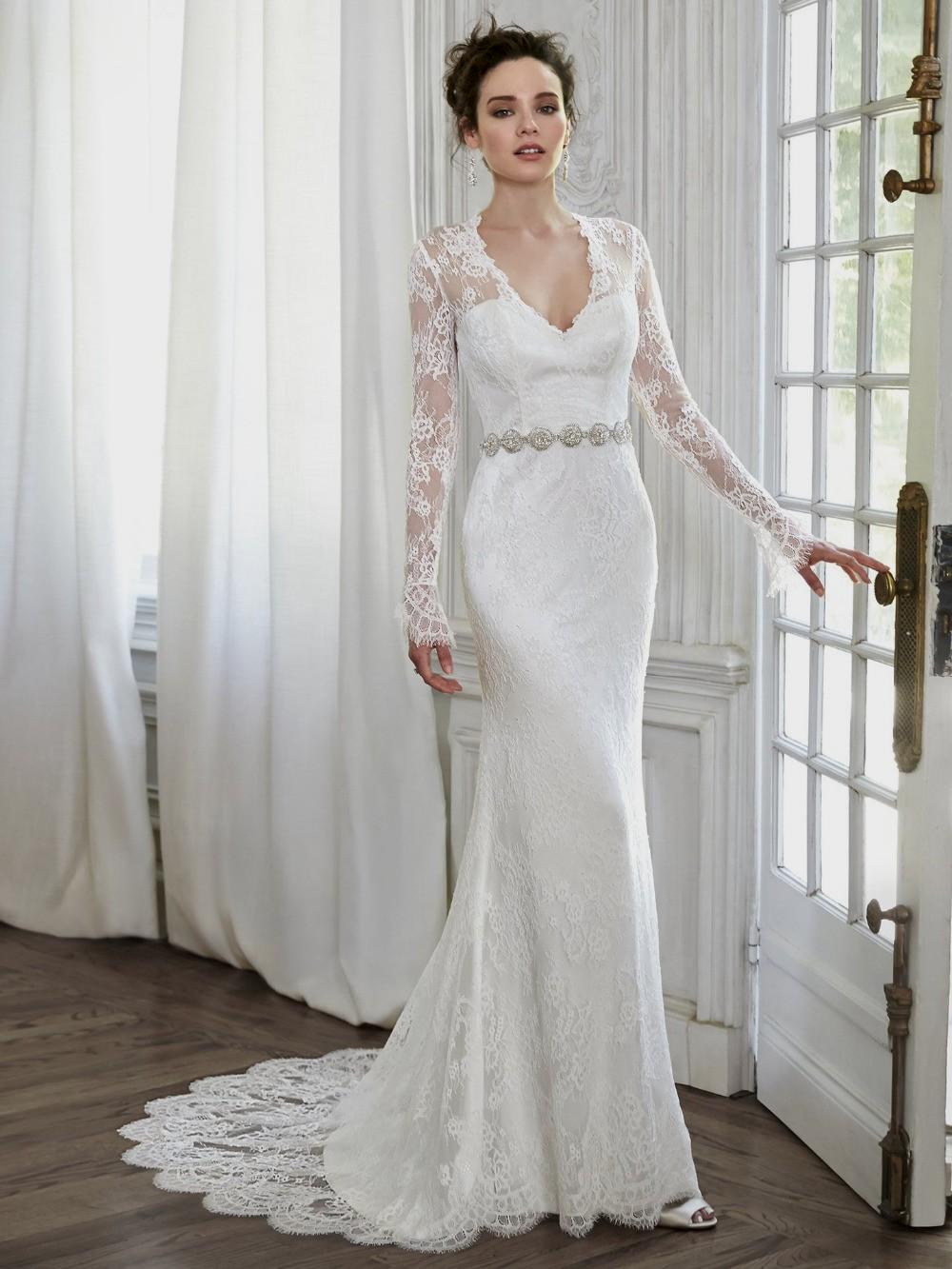 Romulusflood: Lace Sheath Wedding Dress With Sleeves