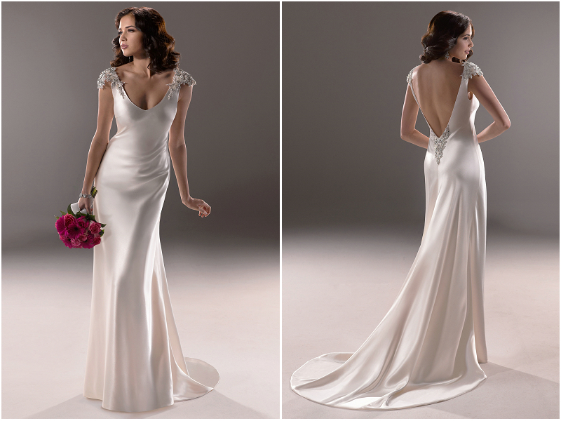 Simple Silk Wedding Dresses 4