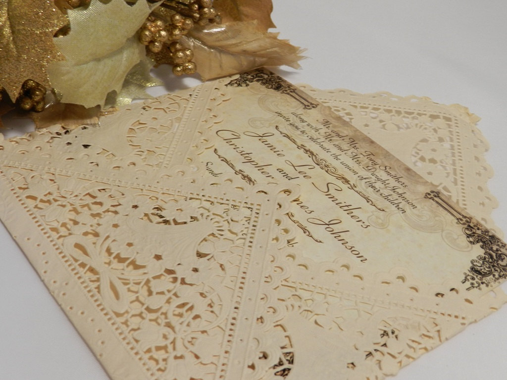 Vintage wedding invitations