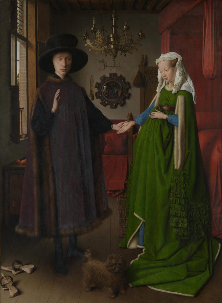 Green medieval wedding dress