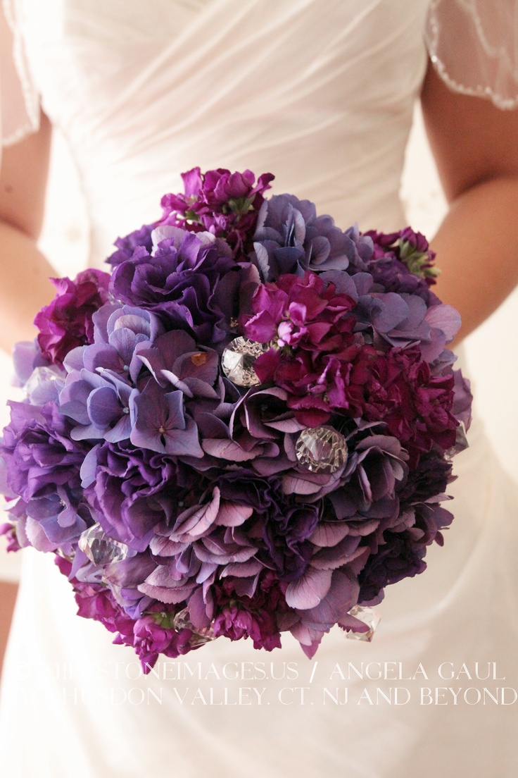 Purple hydrangea bouquet