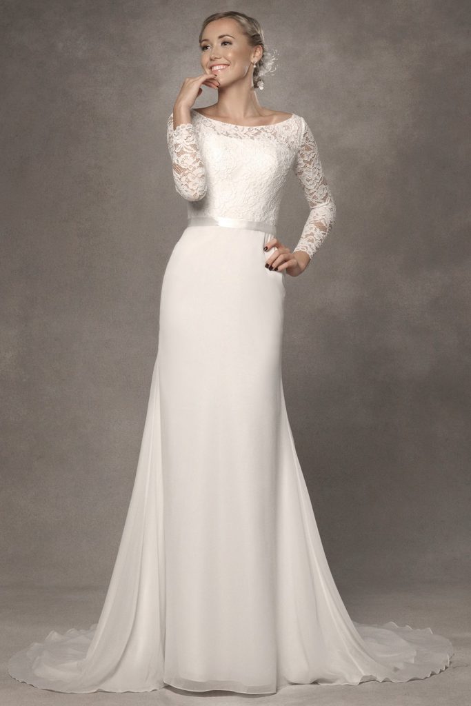 Bateau Neckline Wedding Dress