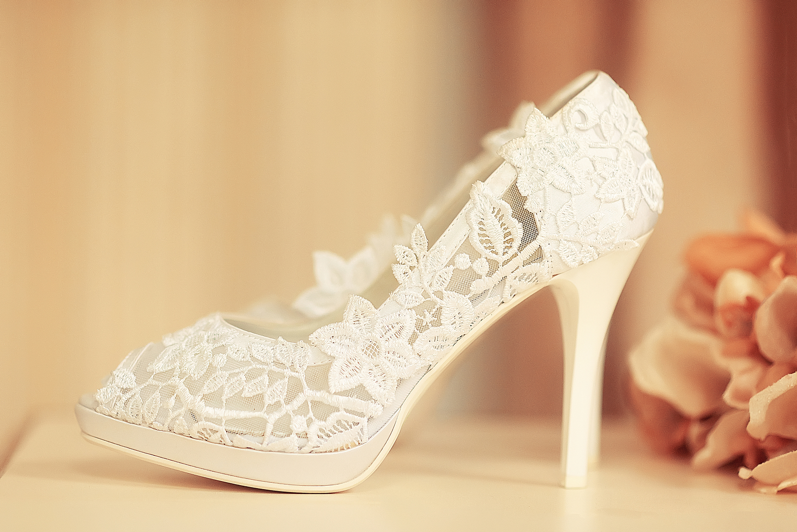 Lace wedding shoes