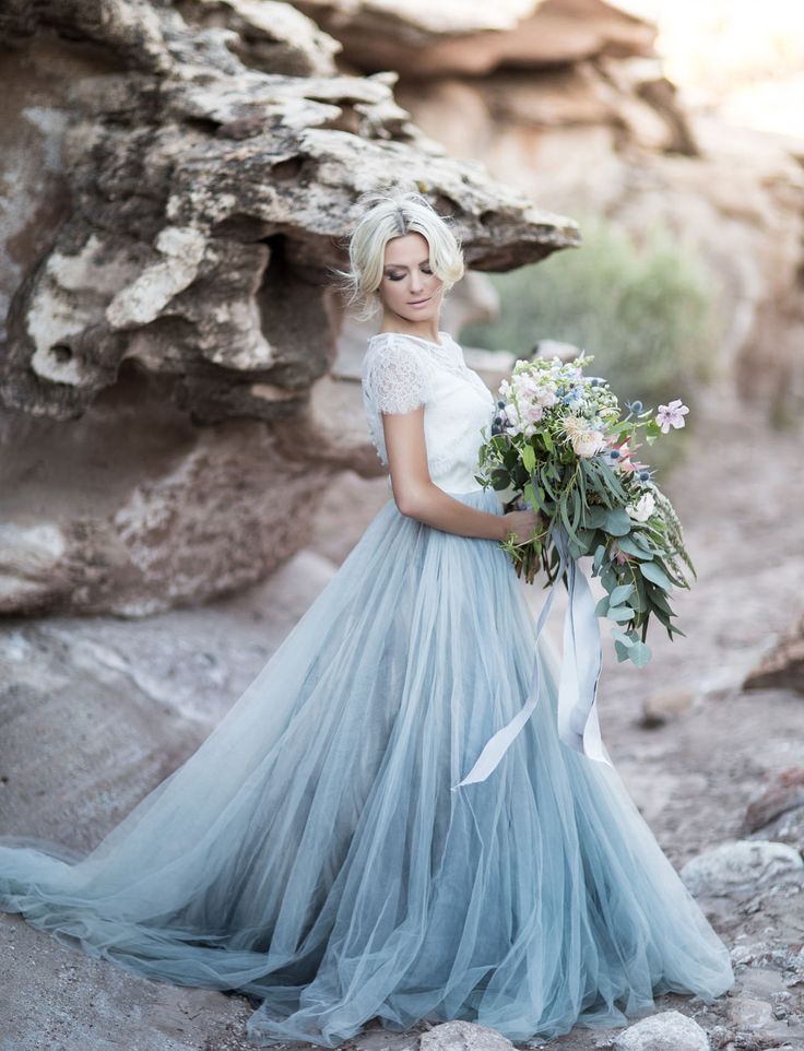 Gray Ombre Wedding Dress