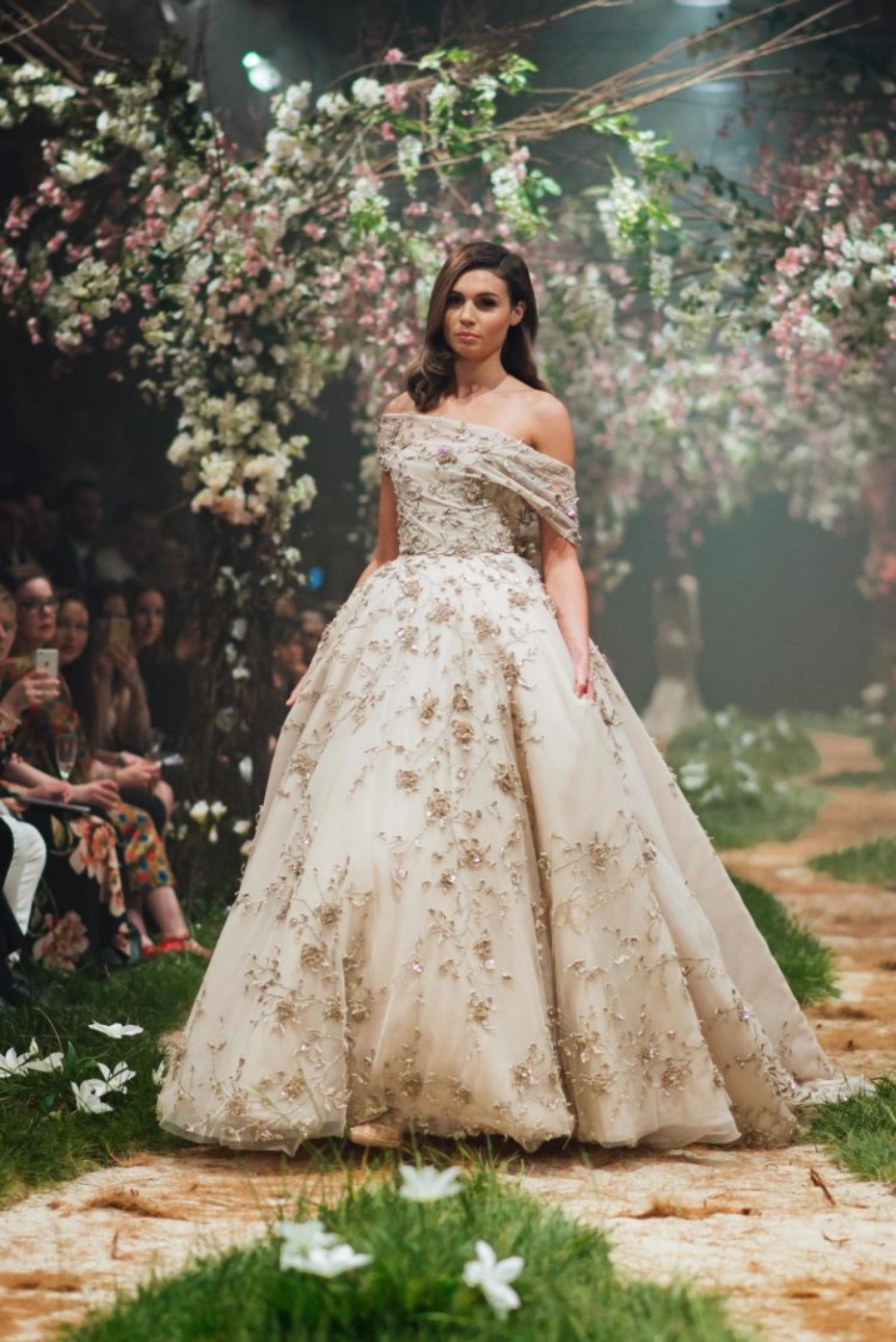 Off-the-Shoulder Princess Wedding Dress