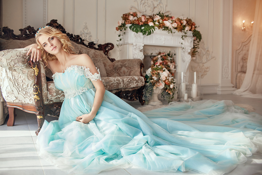 Colored Maternity Wedding Dress