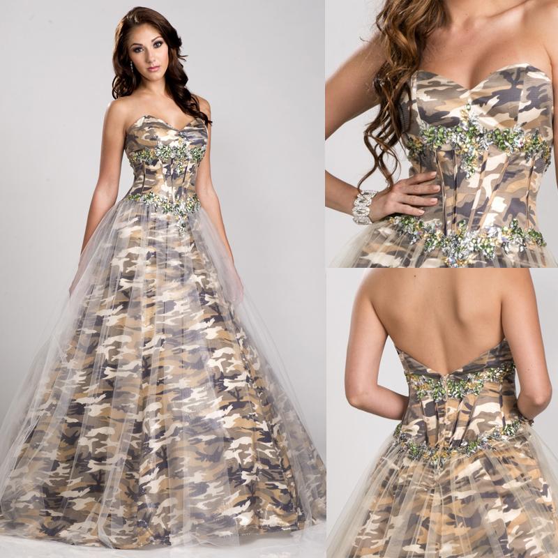 camo wedding dresses