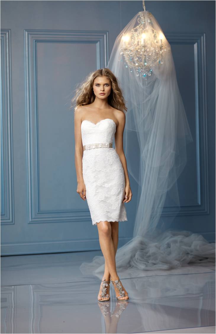 Short elegant wedding dress