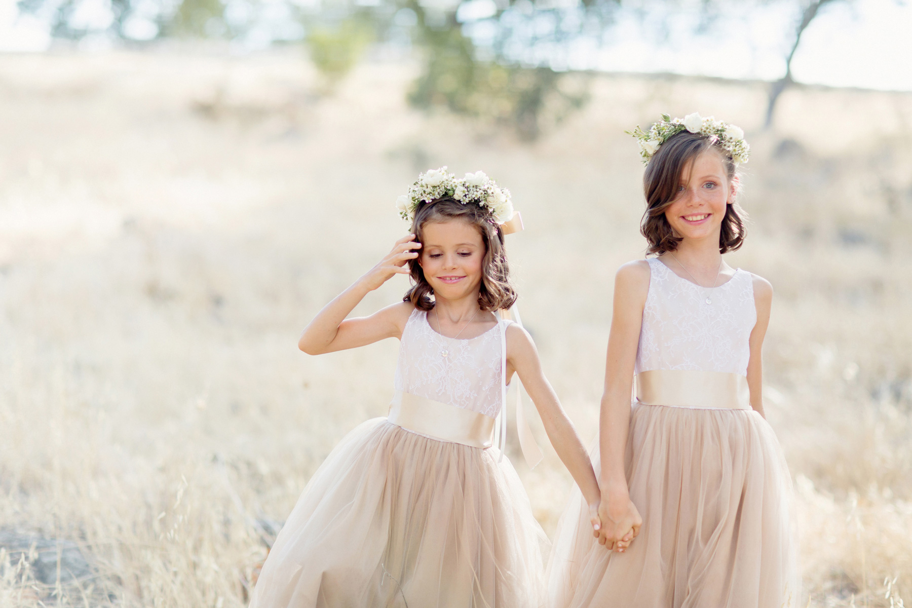 flower girl dresses beige