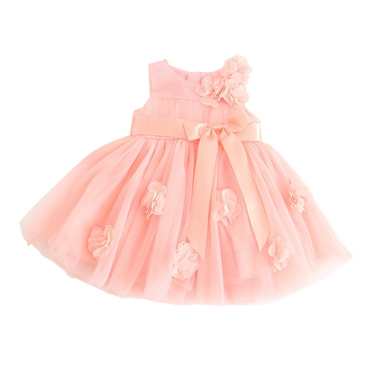 Pink Flower Girl Dress