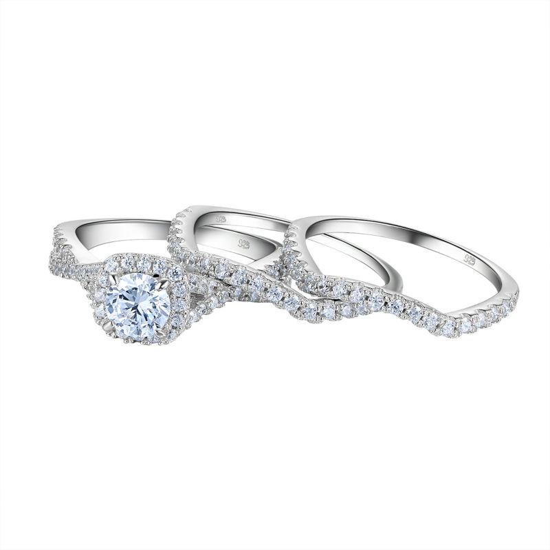 Sterling silver wedding rings