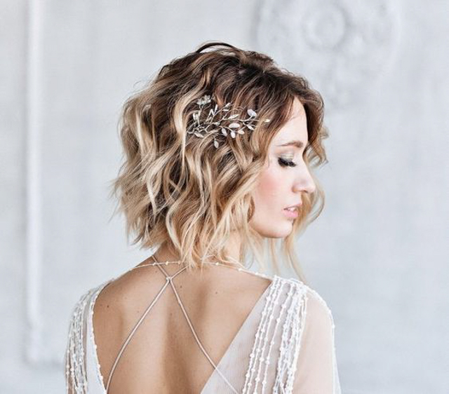 tips on choosing bridal headpieces for girls with short hair