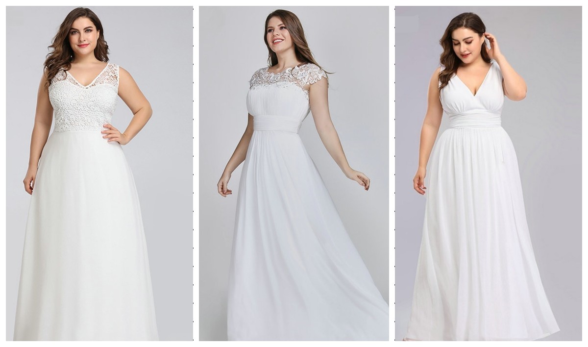 plus size simple wedding dresses cheap