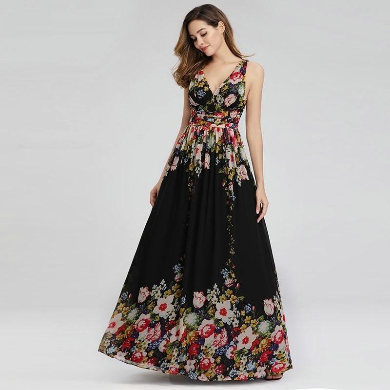 Wedding guest dress with floral print