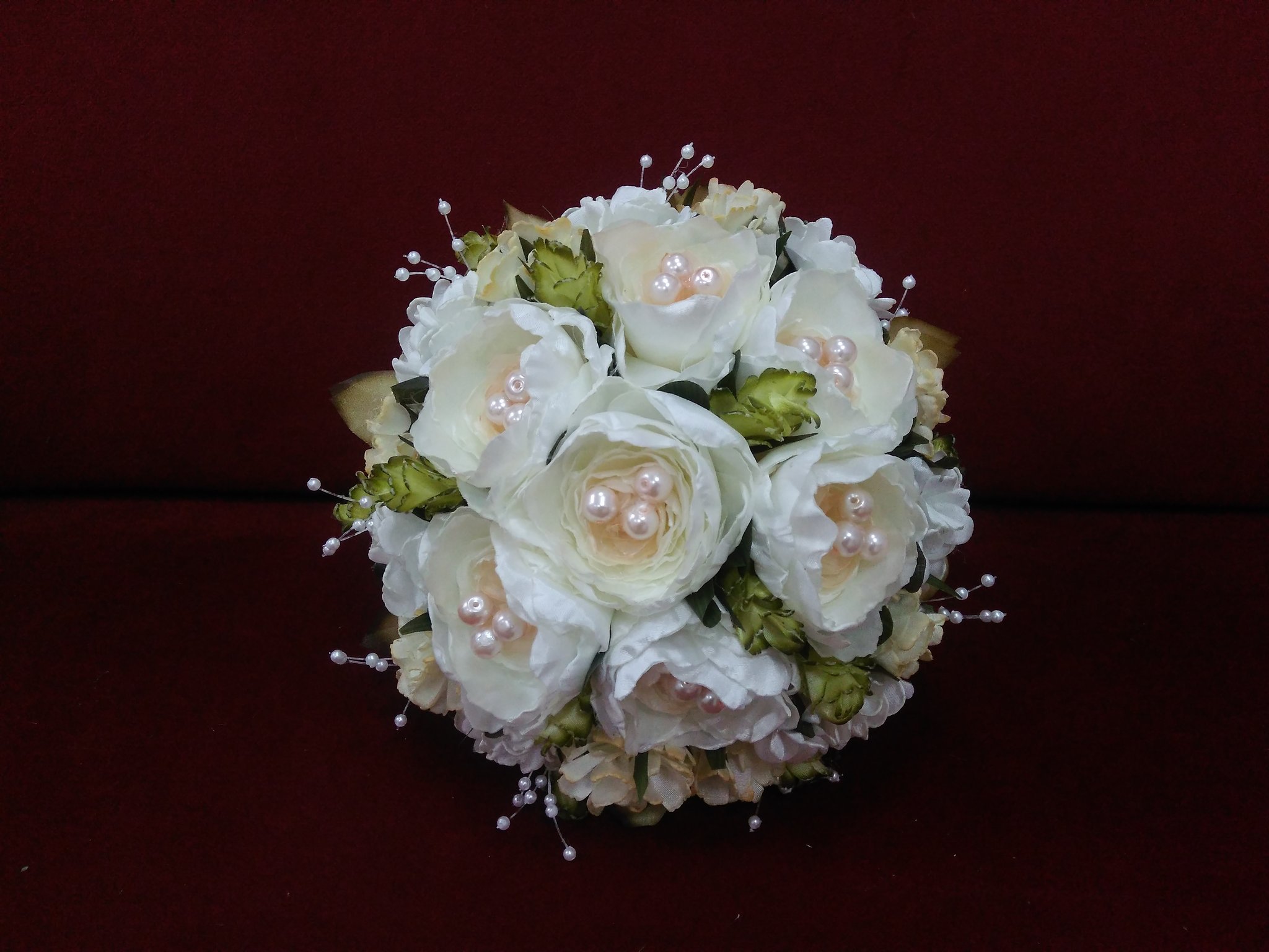 Artificial peonies wedding bouquet