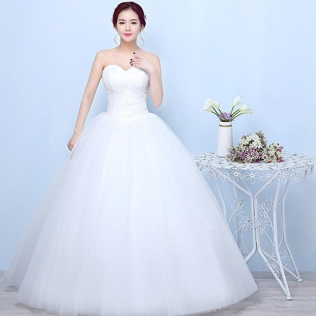 Strapless princess wedding dress