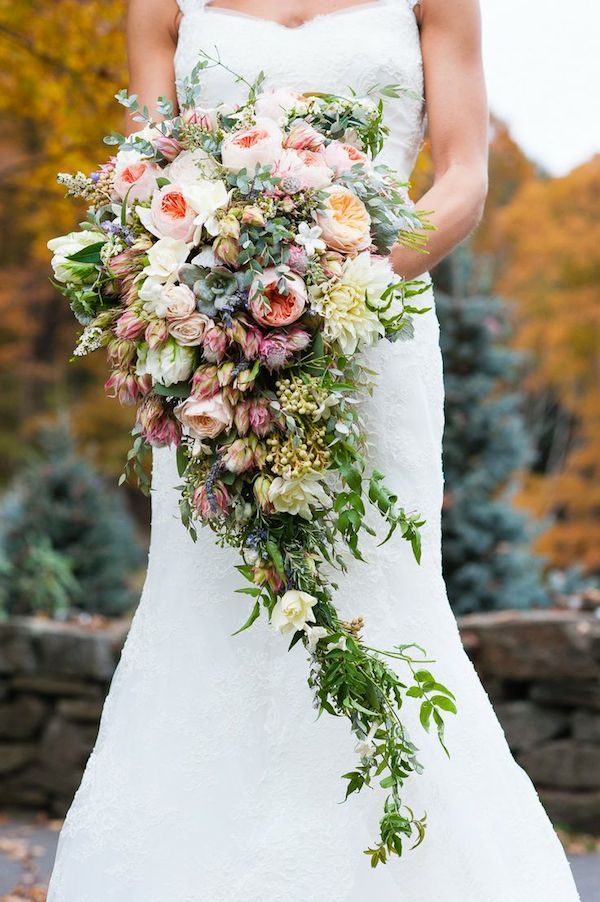 Cascade wedding bouquet