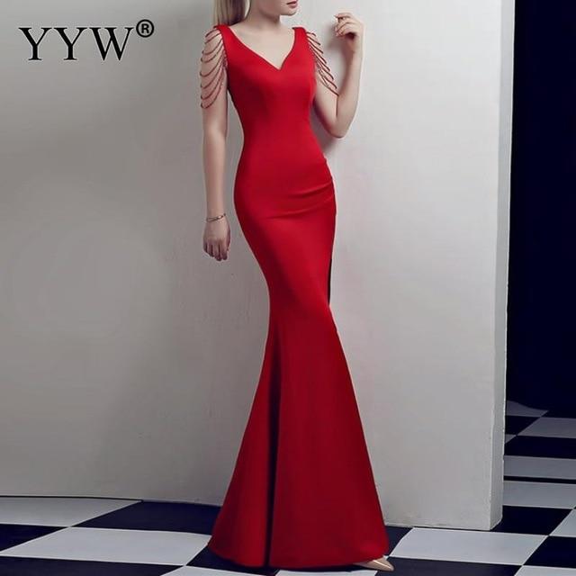 Minimalist red dress with beaded shoulder design