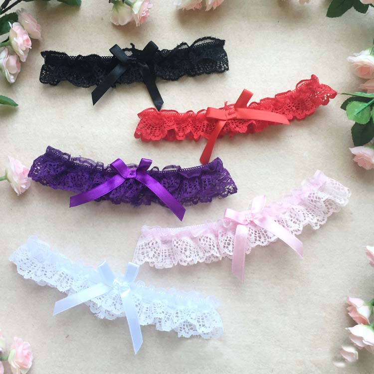 Wedding Garter Stretchable Garter Have Two Size with Bowknot Lace Wedding Garter for Bride