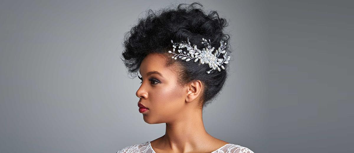 black hair piece for wedding