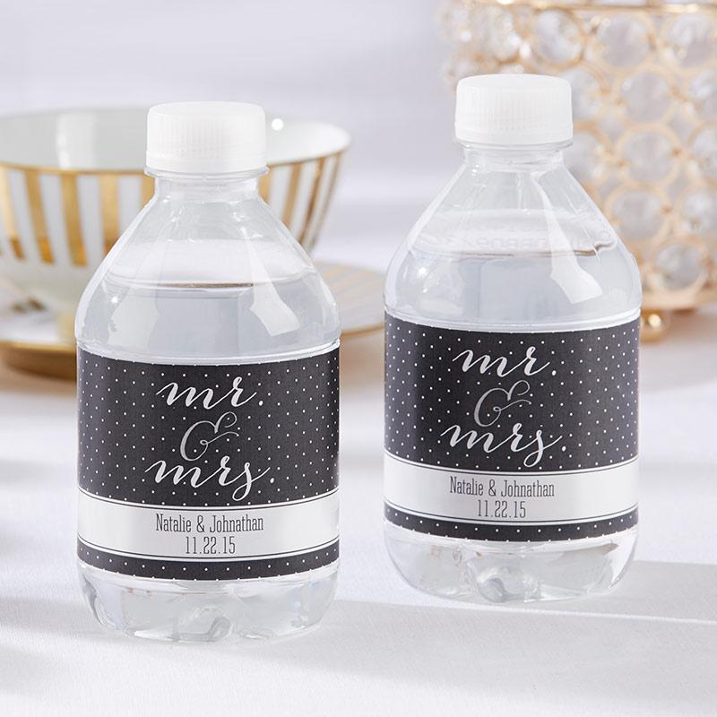Mr and Mrs water label